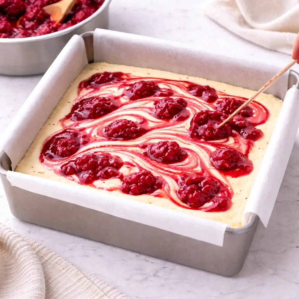 Raspberry Lemon Cheesecake Bars