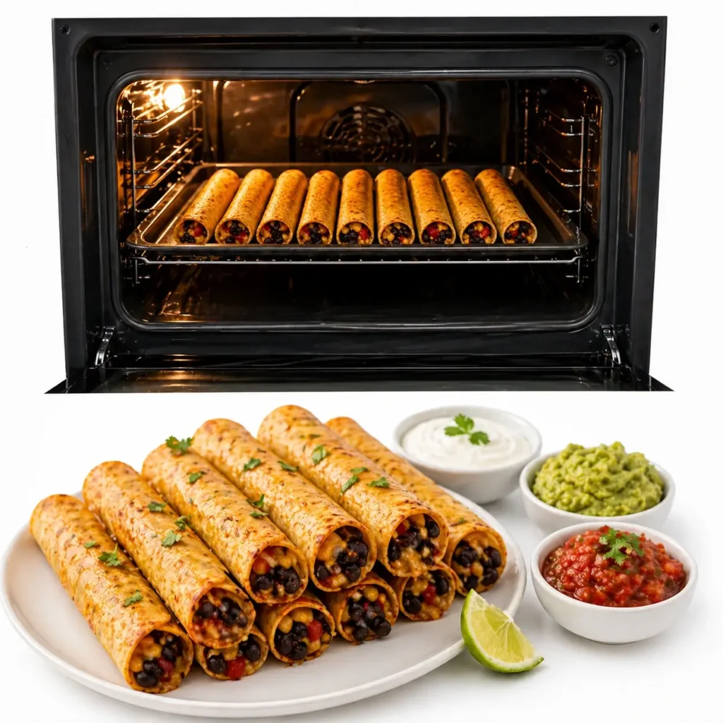Vegetarian Baked Taquitos