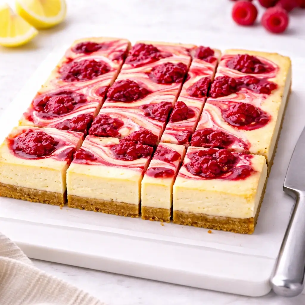 Raspberry Lemon Cheesecake Bars