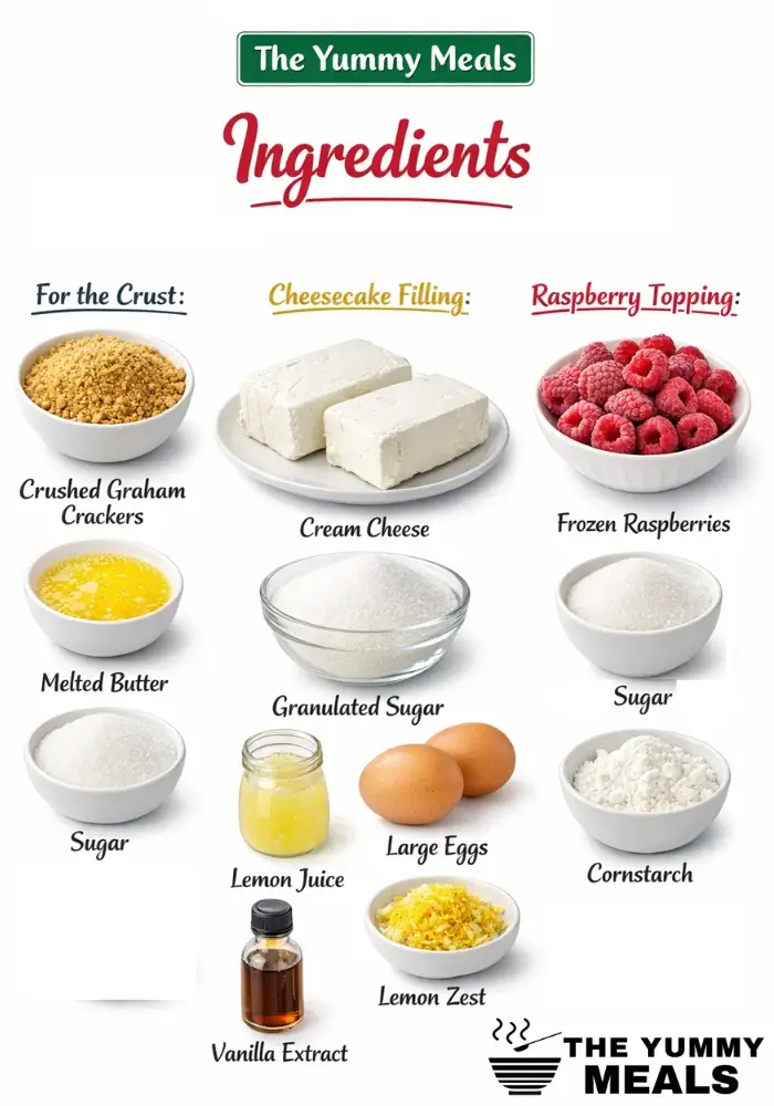 Raspberry Lemon Cheesecake Bars