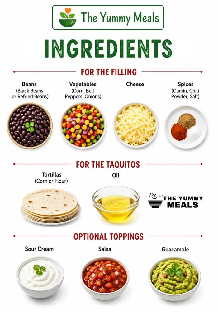 Vegetarian Baked Taquitos