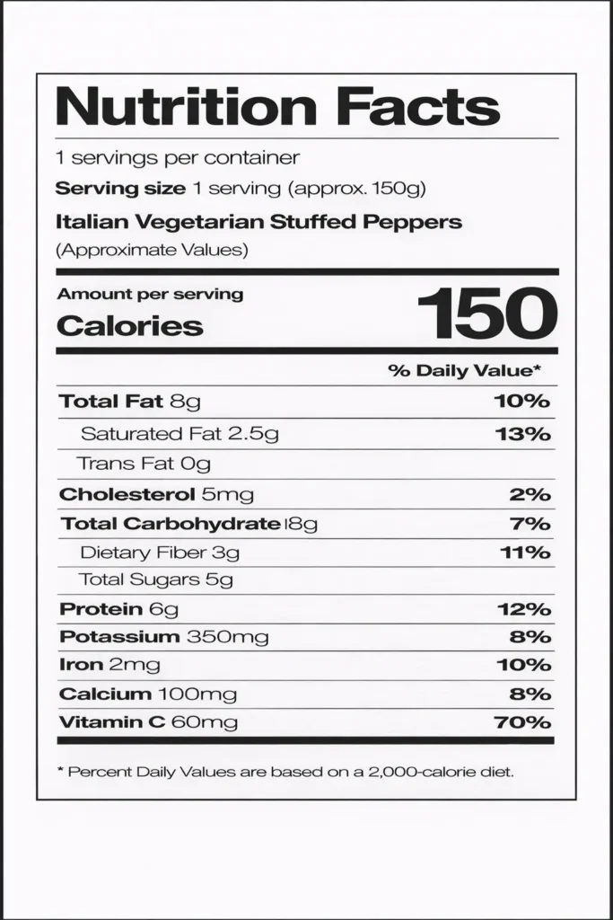 Italian Vegetarian Stuffed Peppers