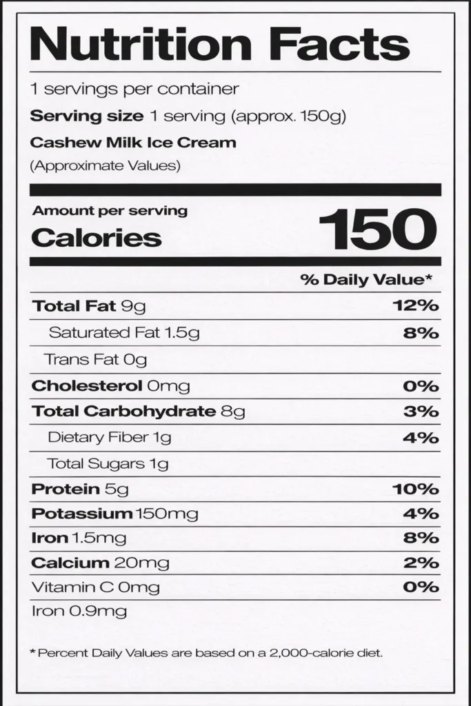 Cashew Milk Ice Cream