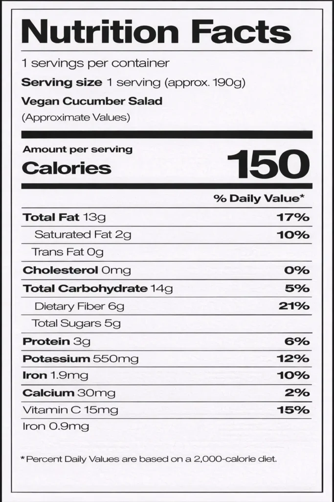 Vegan Cucumber Salad