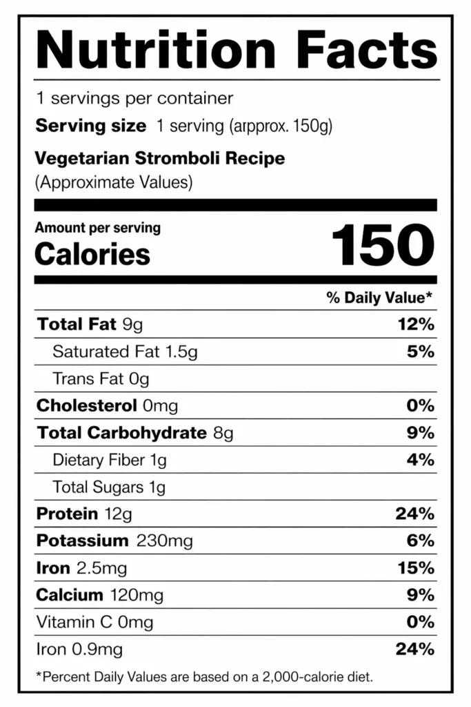 Vegetarian Stromboli Recipe