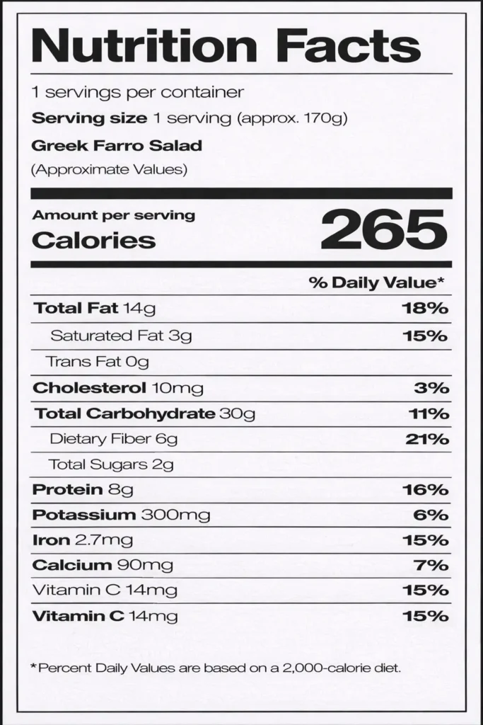 Greek Farro Salad