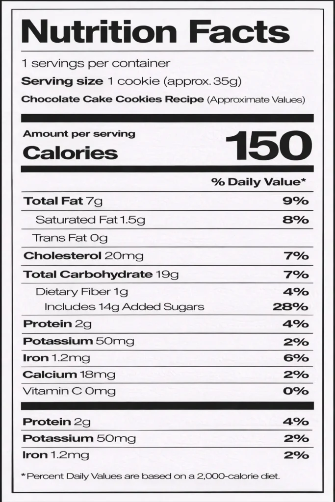 Chocolate Cake Cookies