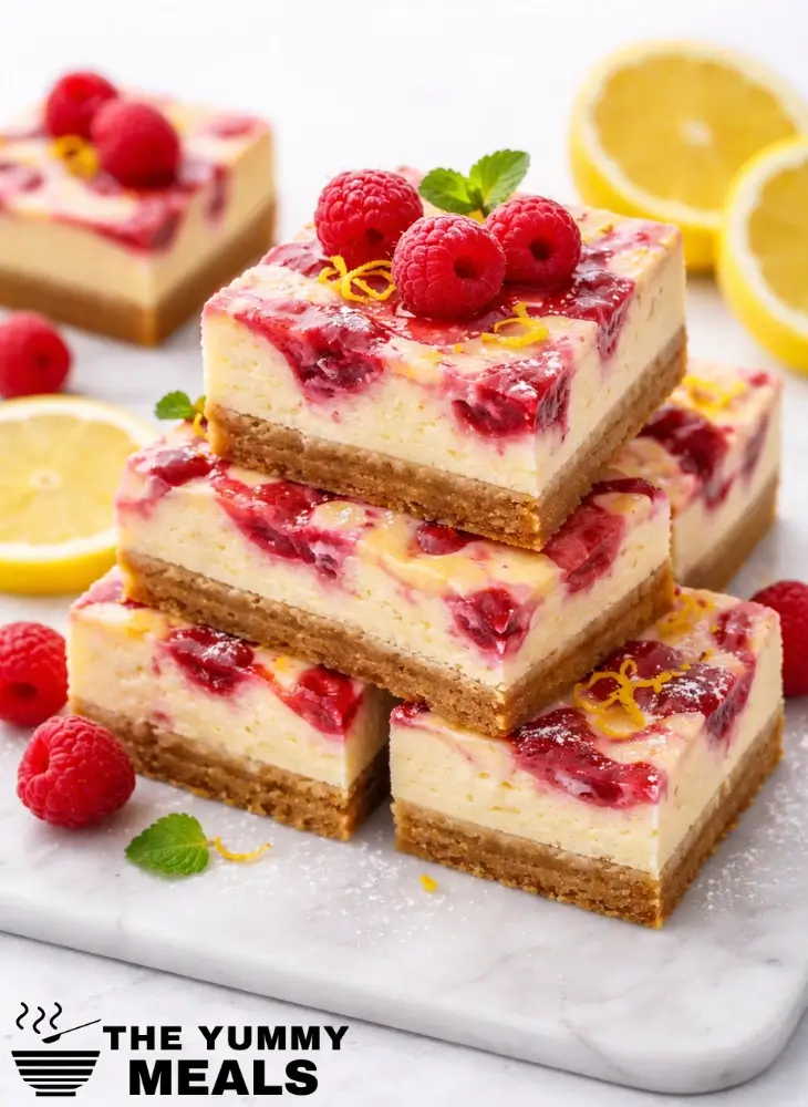 Raspberry Lemon Cheesecake Bars