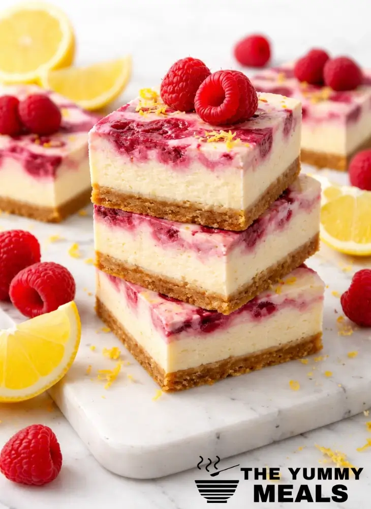 Raspberry Lemon Cheesecake Bars