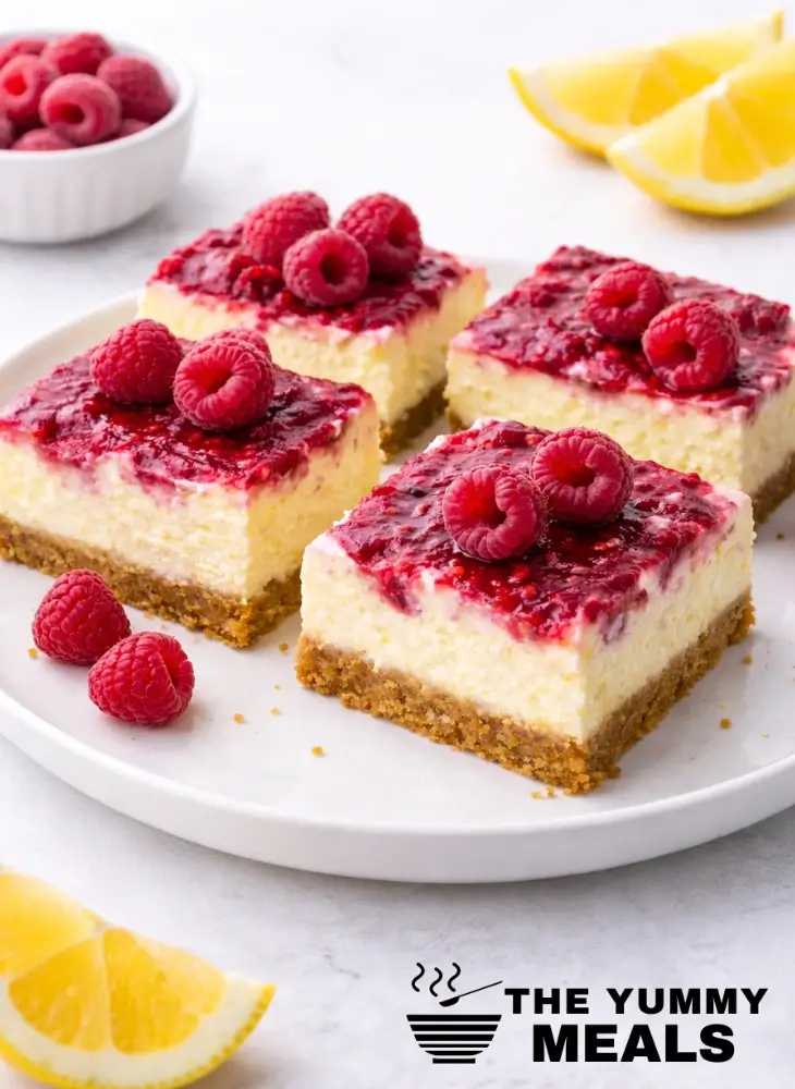 Raspberry Lemon Cheesecake Bars